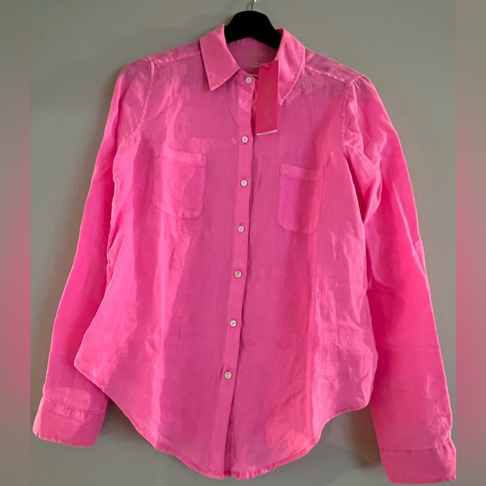 Lilly Pulitzer Linen Button Up